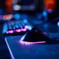 Lit up mouse and keyboard