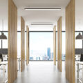 Modern light office with office partitions
