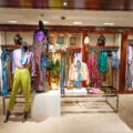 Vibrant Ralph Lauren boutique display with colorful apparel